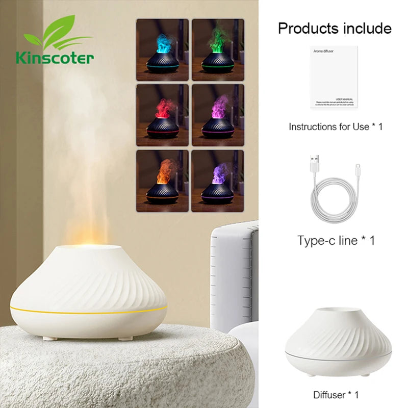 ZenFlame Aroma Diffuser – Fire Glow Ambience