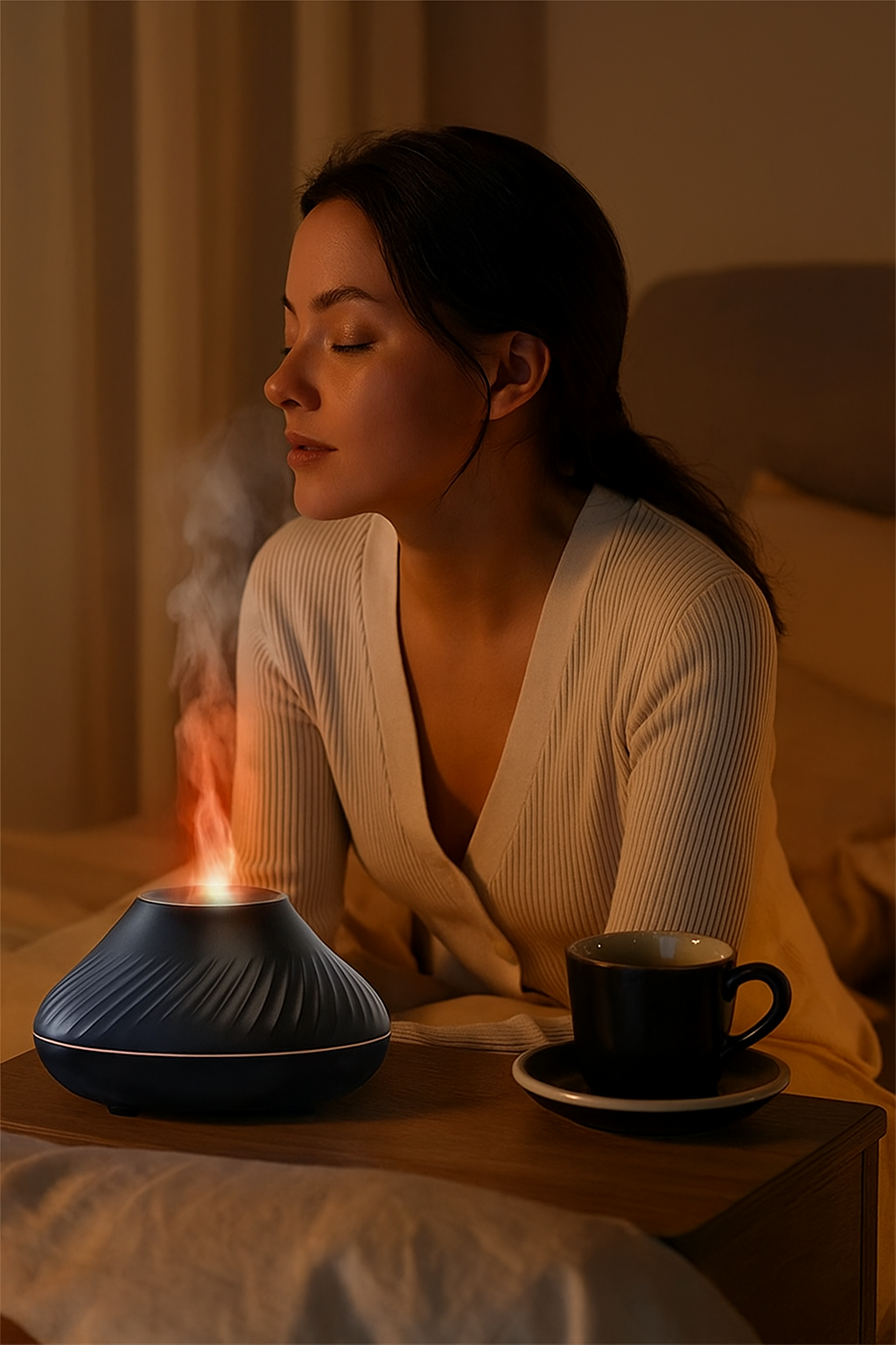 ZenFlame Aroma Diffuser – Fire Glow Ambience