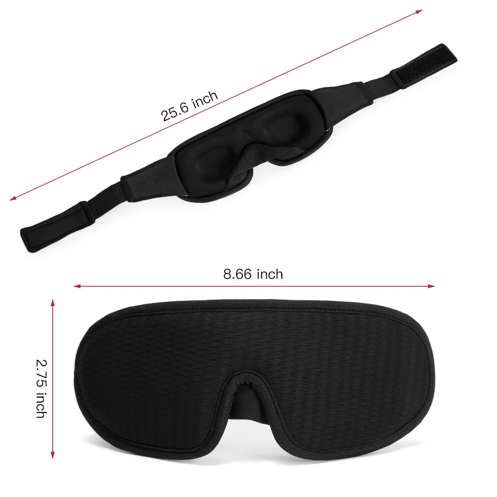3D Contoured Sleep Mask – Light-Blocking Comfort
