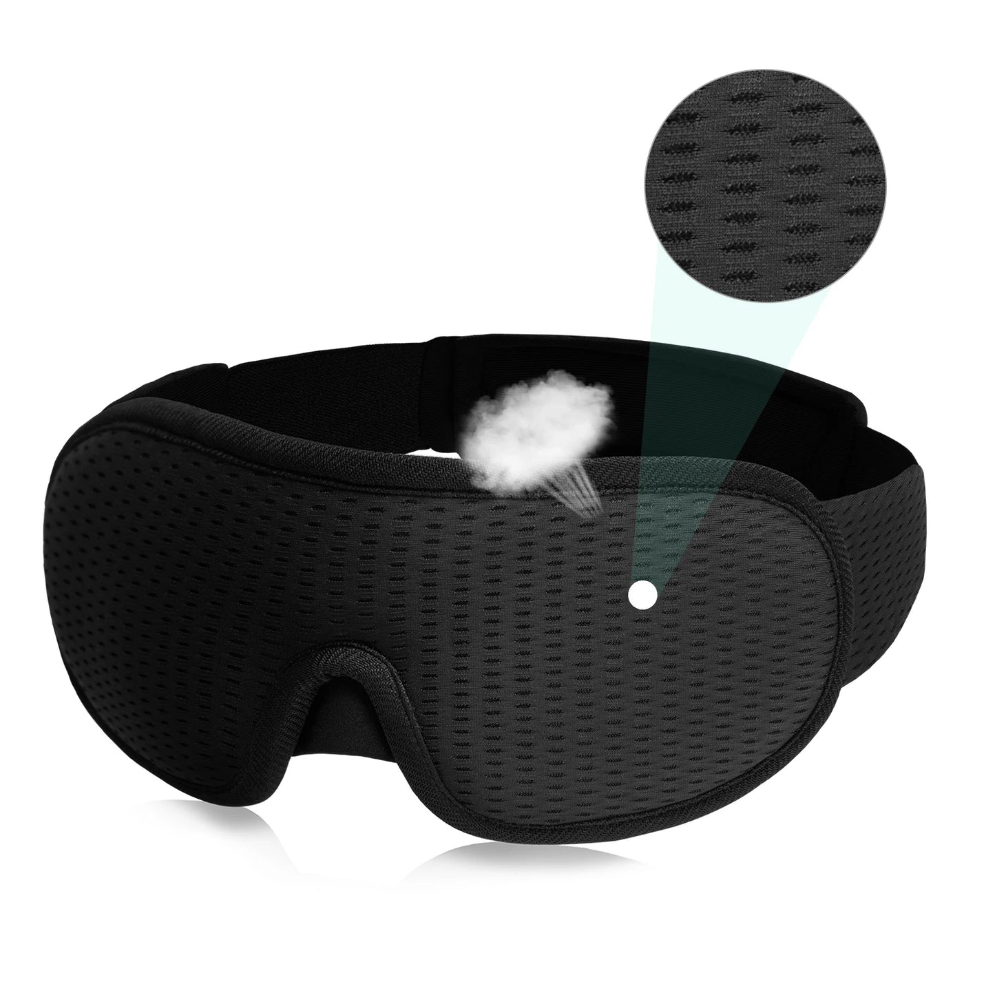 3D Contoured Sleep Mask – Light-Blocking Comfort