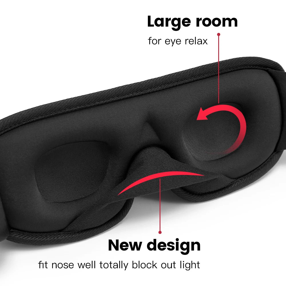 3D Contoured Sleep Mask – Light-Blocking Comfort