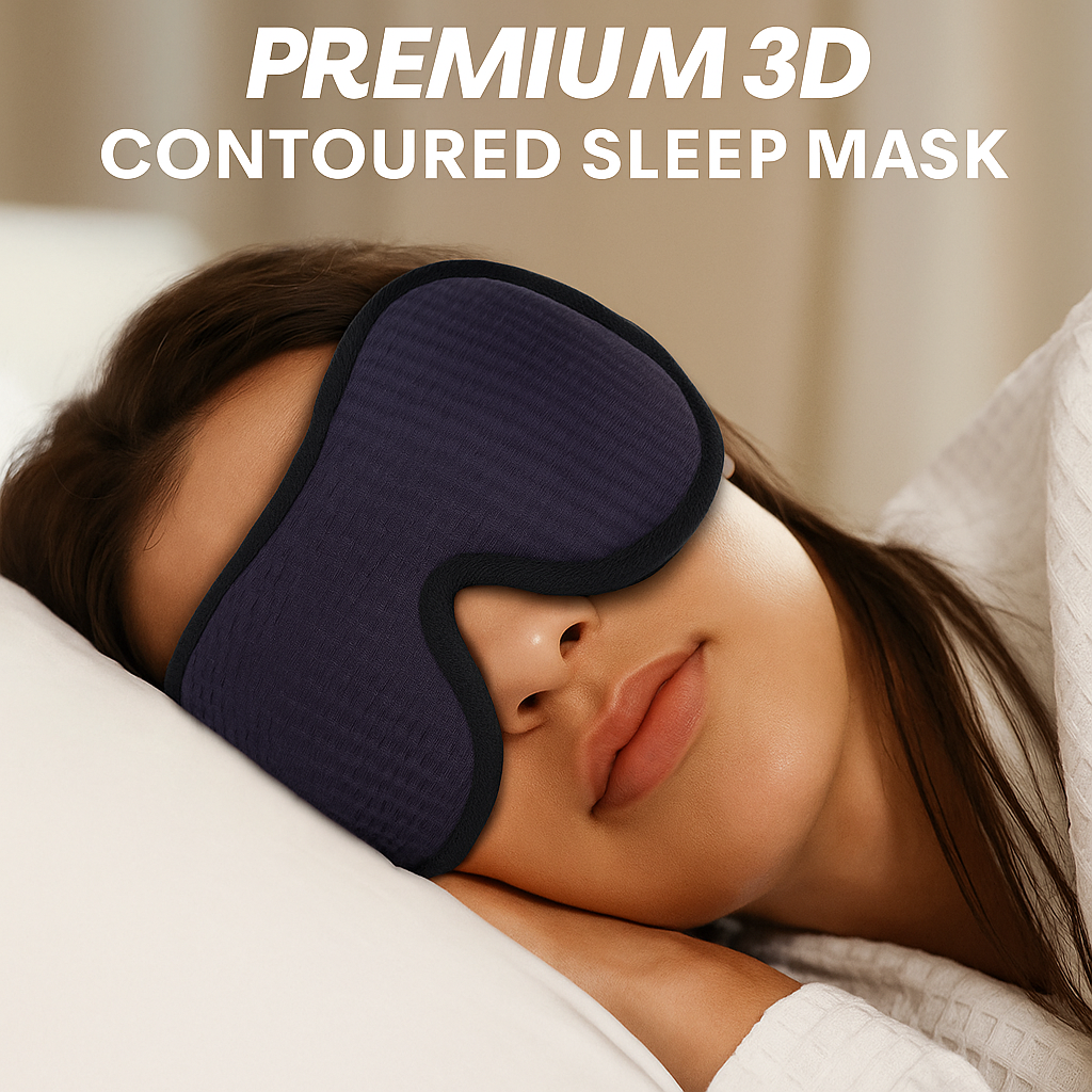 3D Contoured Sleep Mask – Light-Blocking Comfort